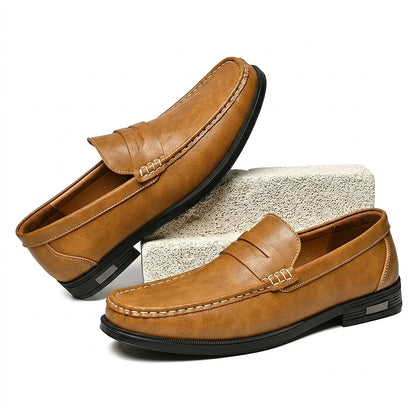 Herren-Loafer mit Mokassin-Naht und Kontrastnähten-Footwear for men-Alpenkind