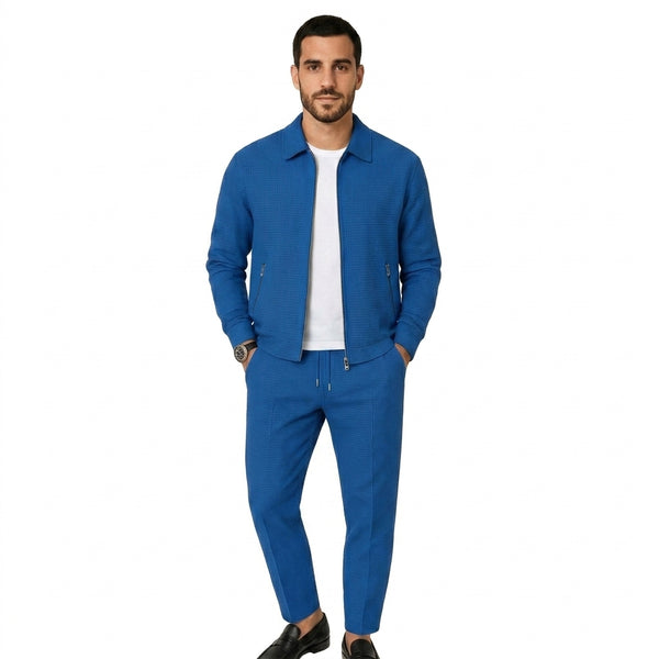 Herren Loungewear-Set mit Reißverschlussjacke und Hose mit Kordelzug-Shirts for men-Alpenkind