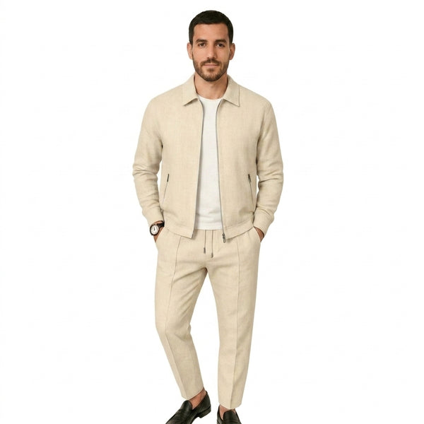 Herren Loungewear-Set mit Reißverschlussjacke und Hose mit Kordelzug-Shirts for men-Alpenkind