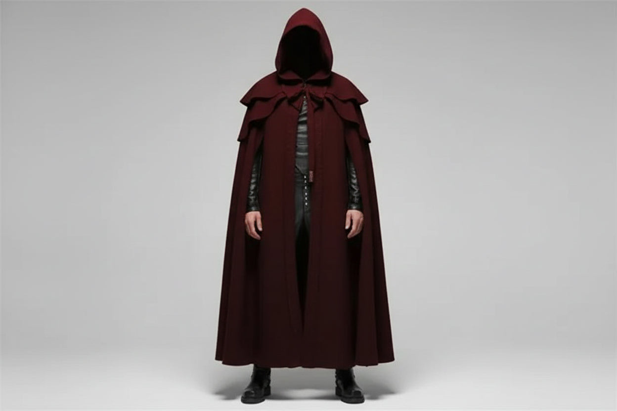 Herren Mantel mit Kapuze – Langer Schnitt & Moderner Stil-Men Tops-Alpenkind