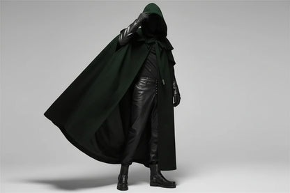 Herren Mantel mit Kapuze – Langer Schnitt & Moderner Stil-Men Tops-Alpenkind