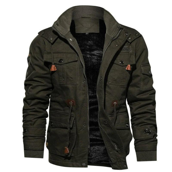 Herren Mehrtaschenjacke mit Reißverschluss und Innenfutter-Men Outerwear-Alpenkind