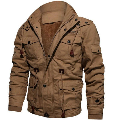 Herren Mehrtaschenjacke mit Reißverschluss und Innenfutter-Men Outerwear-Alpenkind