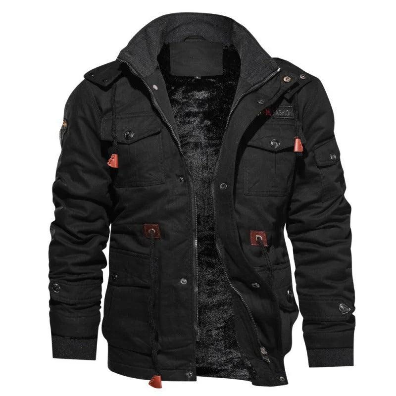 Herren Mehrtaschenjacke mit Reißverschluss und Innenfutter-Men Outerwear-Alpenkind