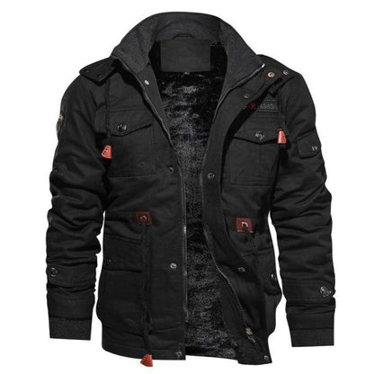 Herren Mehrtaschenjacke mit Reißverschluss und Innenfutter-Men Outerwear-Alpenkind
