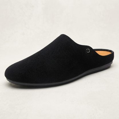 Herren-Mules aus Wildleder mit Metallnieten-Detail-Footwear for men-Alpenkind