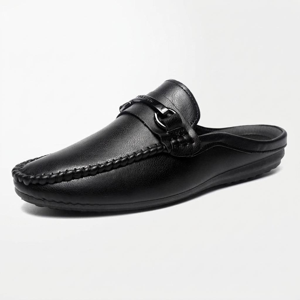 Herren-Mules mit Metall-Detail-Footwear for men-Alpenkind