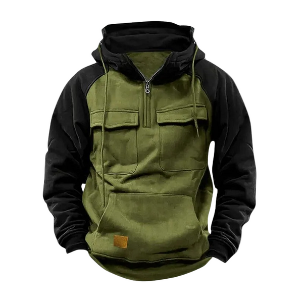 Herren Oberteil mit Kapuze und Taschen-Men Sweaters-Alpenkind