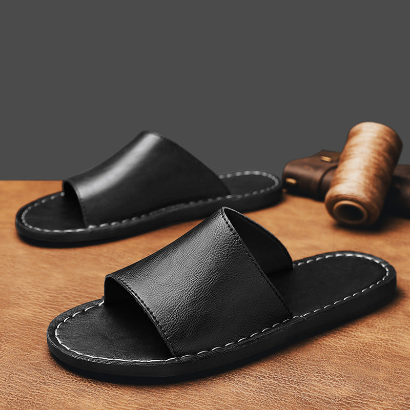 Herren Offene Zehen Slide-Sandalen mit Einteiligem Riemen-Footwear for men-Alpenkind