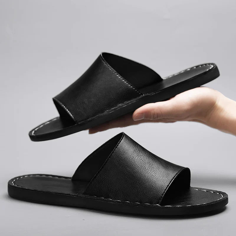 Herren Offene Zehen Slide-Sandalen mit Einteiligem Riemen-Footwear for men-Alpenkind