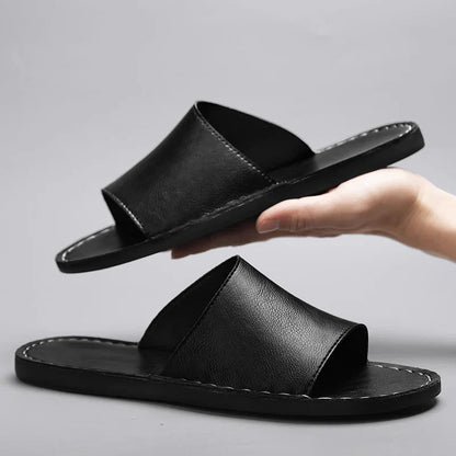 Herren Offene Zehen Slide-Sandalen mit Einteiligem Riemen-Footwear for men-Alpenkind