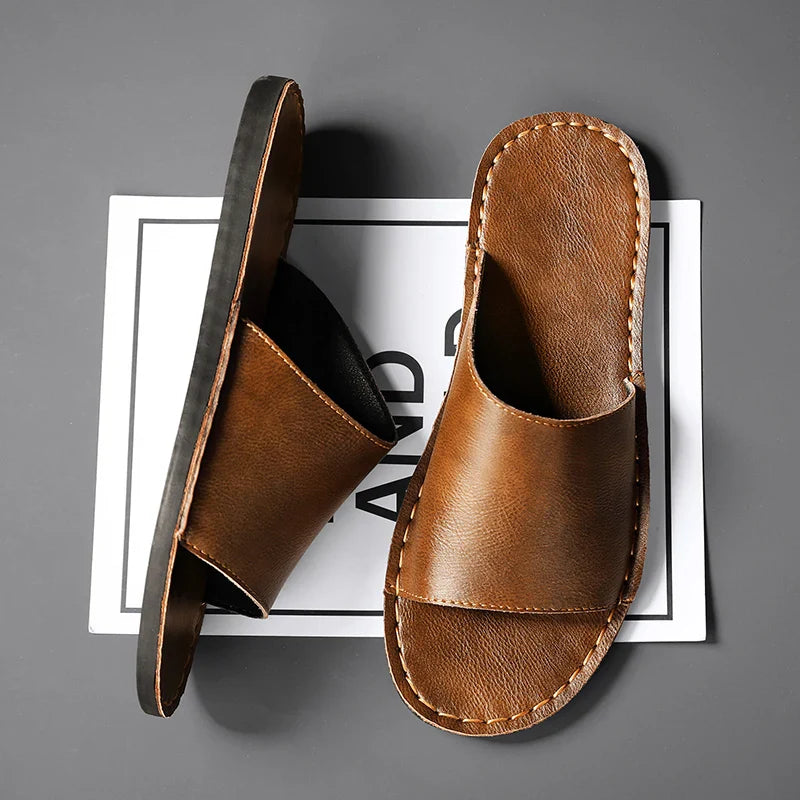 Herren Offene Zehen Slide-Sandalen mit Einteiligem Riemen-Footwear for men-Alpenkind