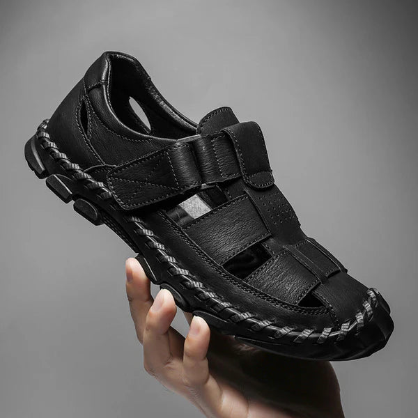 Herren offene Zehen Slide-Sandalen mit einteiligem Riemen im oberen Bereich-Footwear for men-Alpenkind