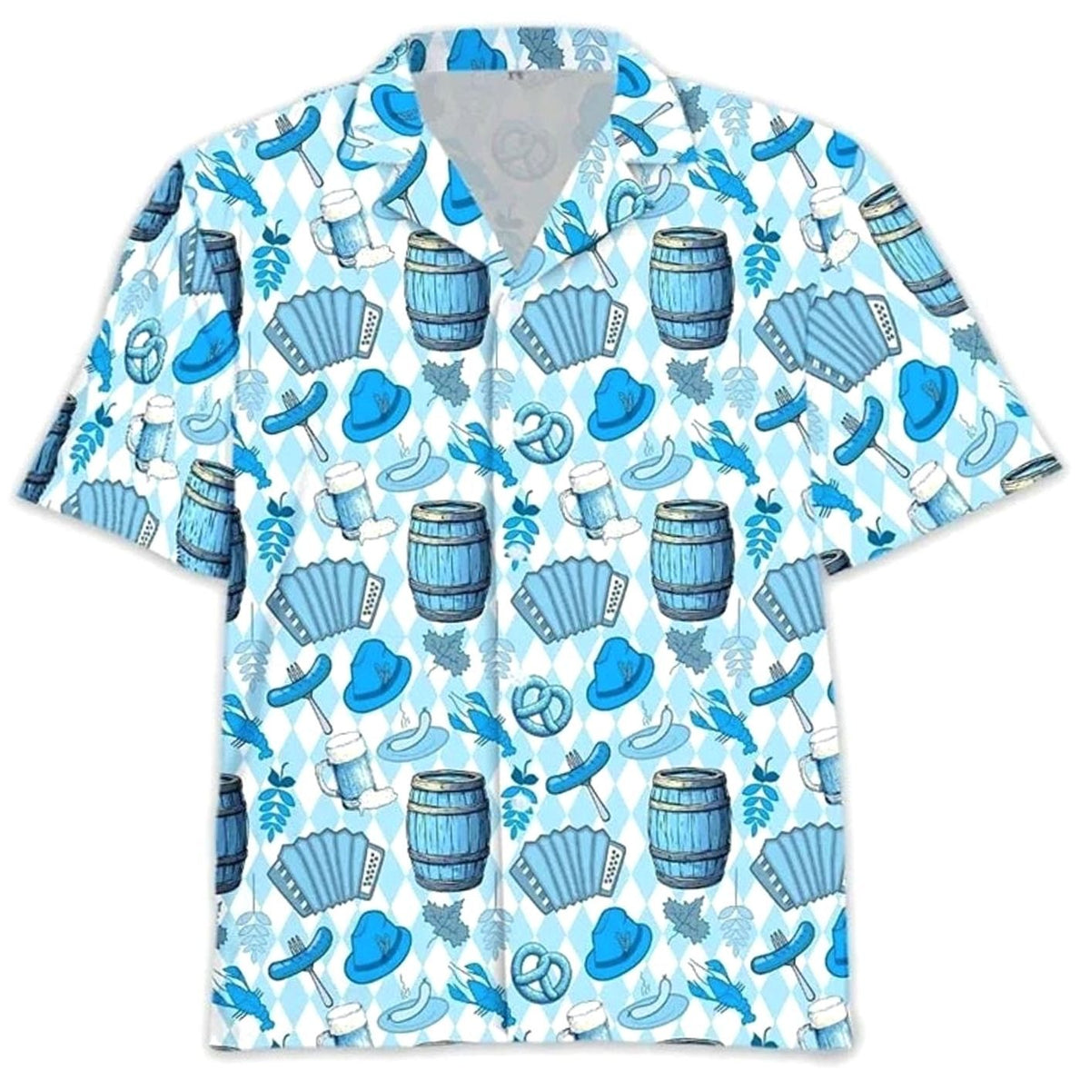 Herren Oktoberfest Kurzarmhemd mit Grafikdruck-Shirts for men-Alpenkind