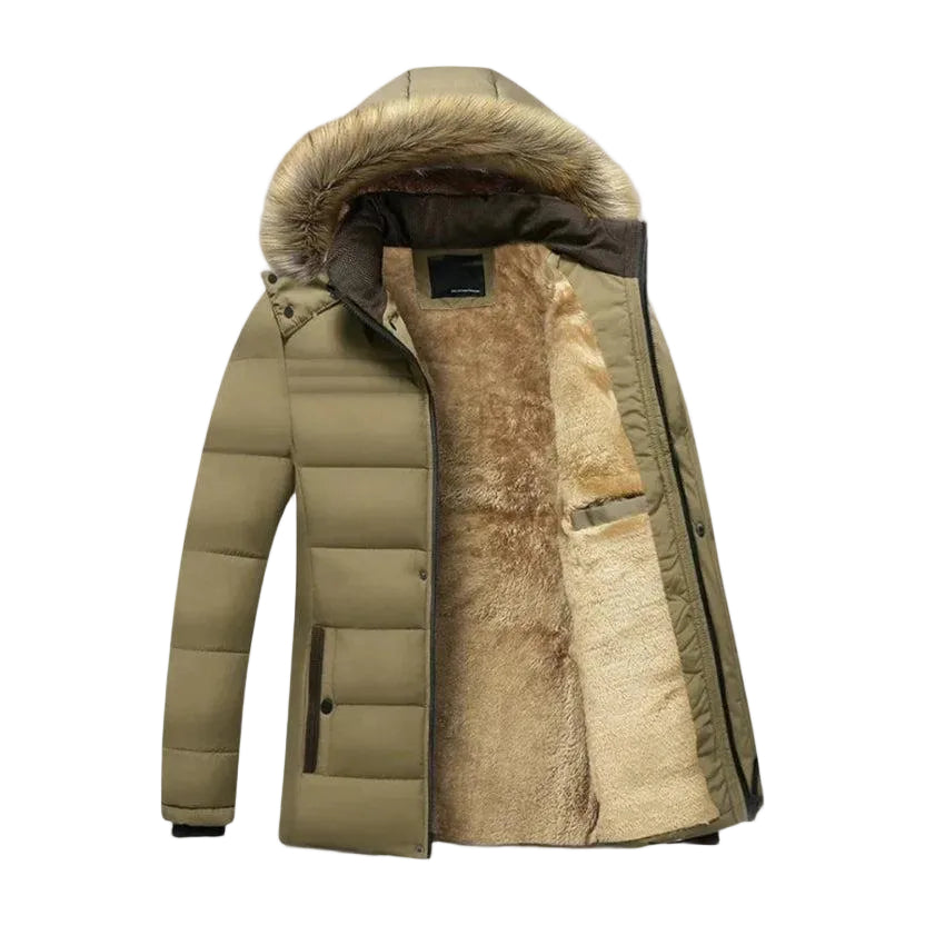 Herren Parka mit Kapuze und Innenfutter-Men Outerwear-Alpenkind