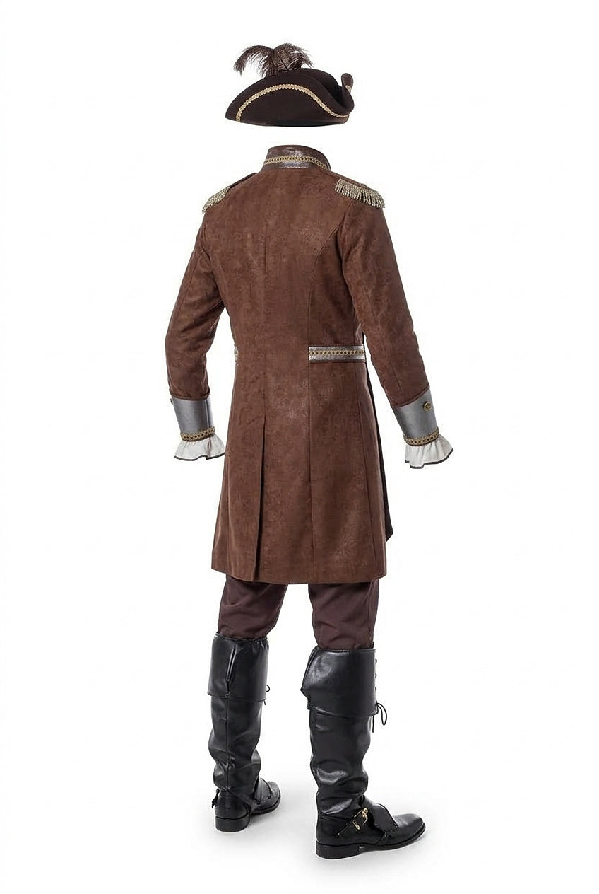Herren-Piratenkostüm für Halloween mit langem Mantel und Hose-Halloween-Alpenkind