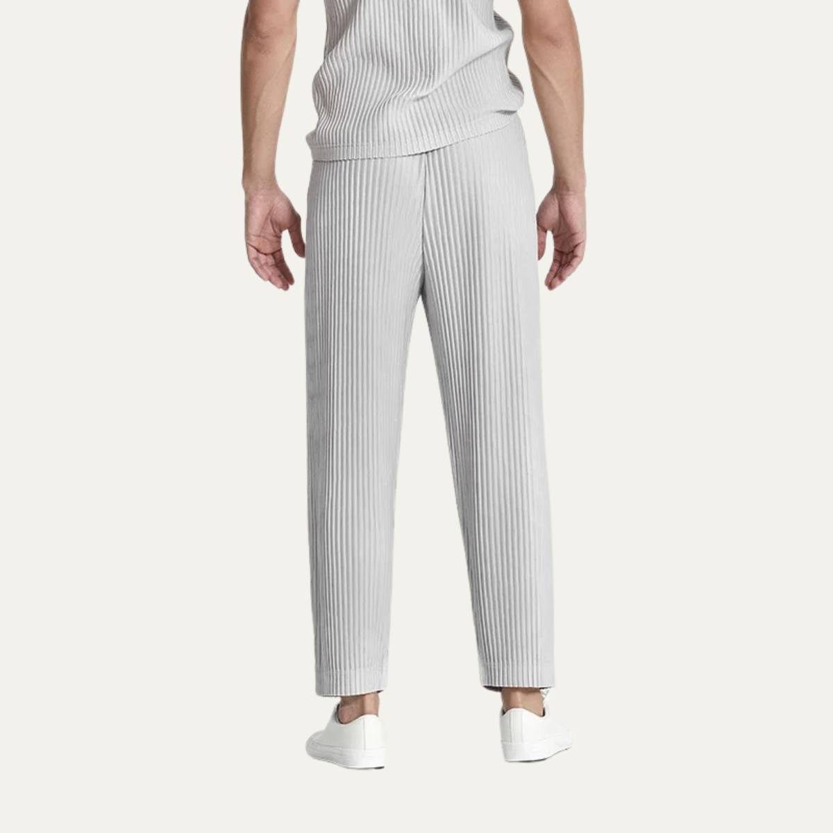 Herren-Plisseehose mit elastischem Bund und geradem Bein-Pants for Men-Alpenkind