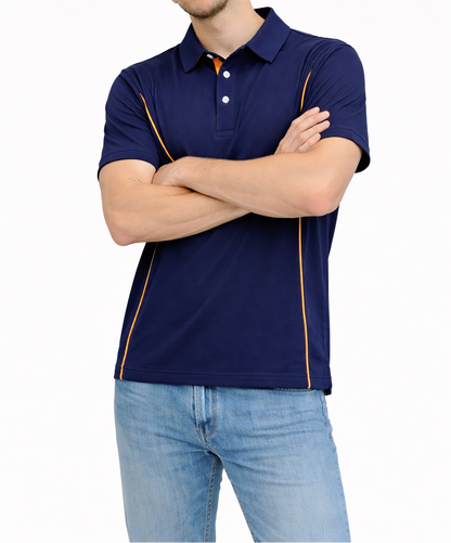 Herren Polokragenhemd mit kurzen Ärmeln und Knopfleiste-Shirts for men-Alpenkind