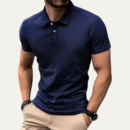 Herren-Poloshirt mit kurzen Ärmeln und Knopfleiste-Shirts for men-Alpenkind