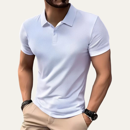 Herren-Poloshirt mit kurzen Ärmeln und Knopfleiste-Shirts for men-Alpenkind