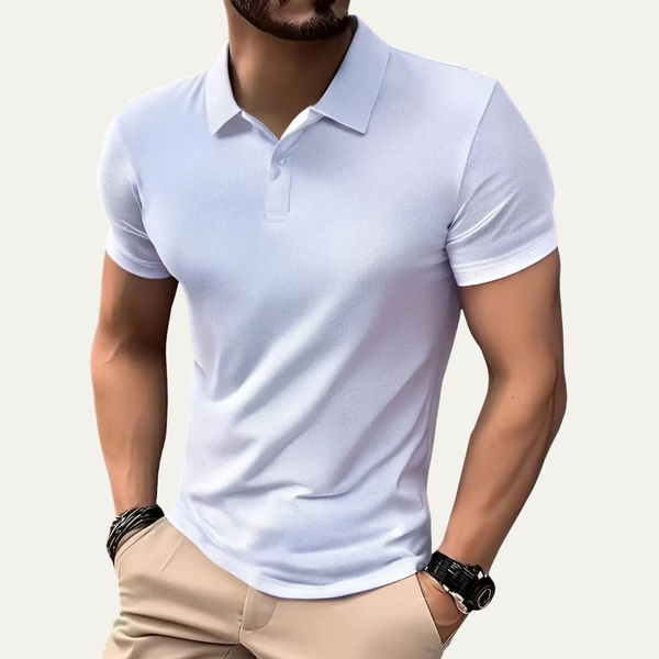 Herren-Poloshirt mit kurzen Ärmeln und Knopfleiste-Shirts for men-Alpenkind