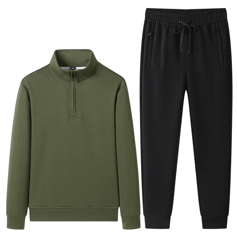 Herren Quarter-Zip Pullover und Jogger-Set-Sets for Men-Alpenkind