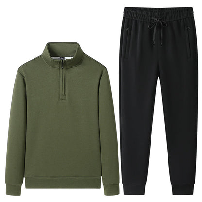 Herren Quarter-Zip Pullover und Jogger-Set-Sets for Men-Alpenkind