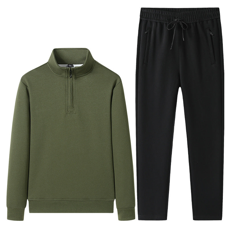Herren Quarter-Zip Pullover und Jogger-Set-Sets for Men-Alpenkind