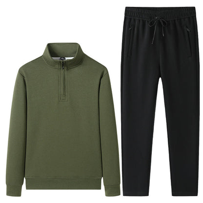 Herren Quarter-Zip Pullover und Jogger-Set-Sets for Men-Alpenkind