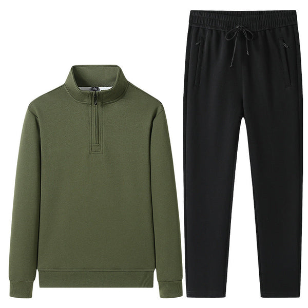 Herren Quarter-Zip Pullover und Jogger-Set-Sets for Men-Alpenkind