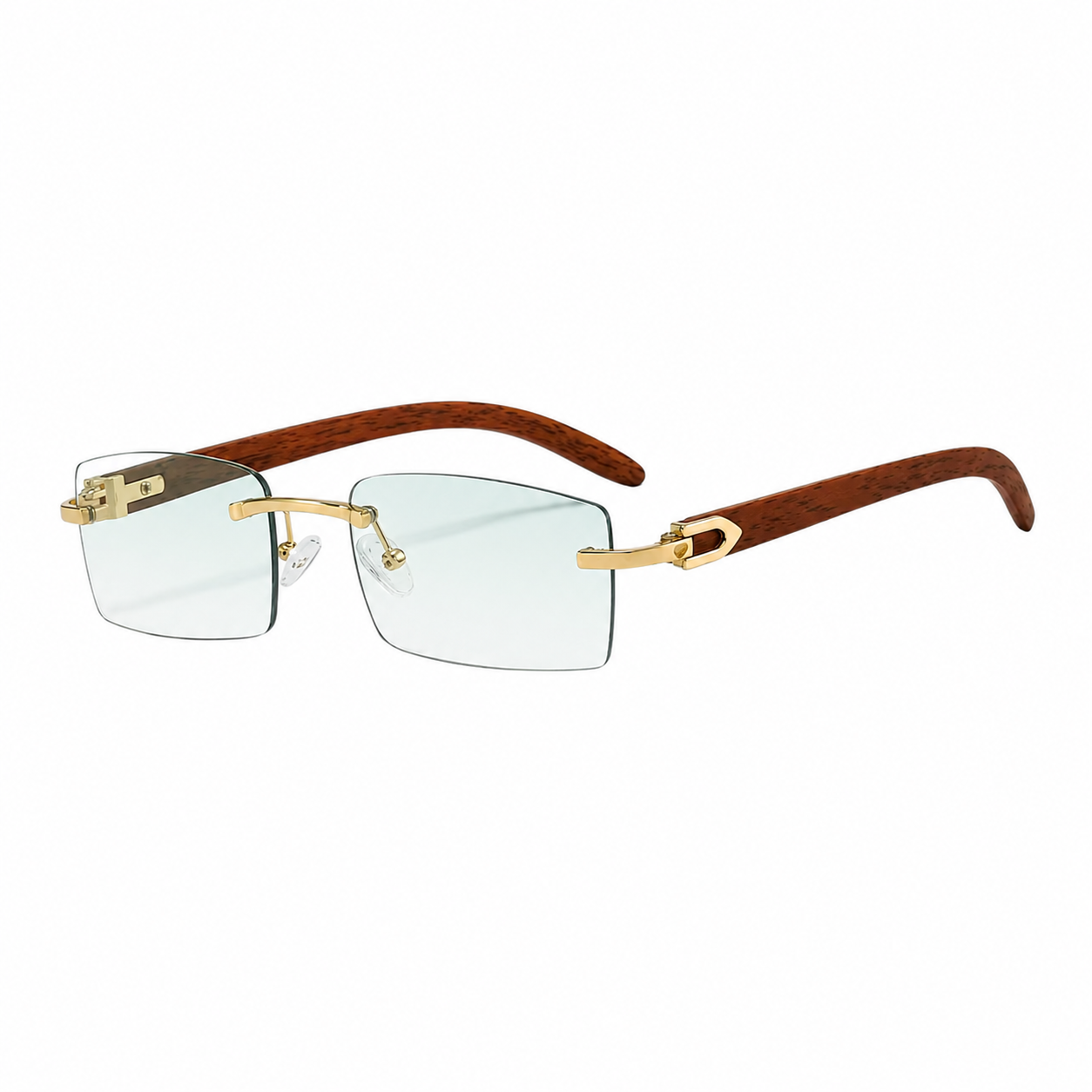Herren Randlose Rechtecksonnenbrille-Glasses for men-Alpenkind