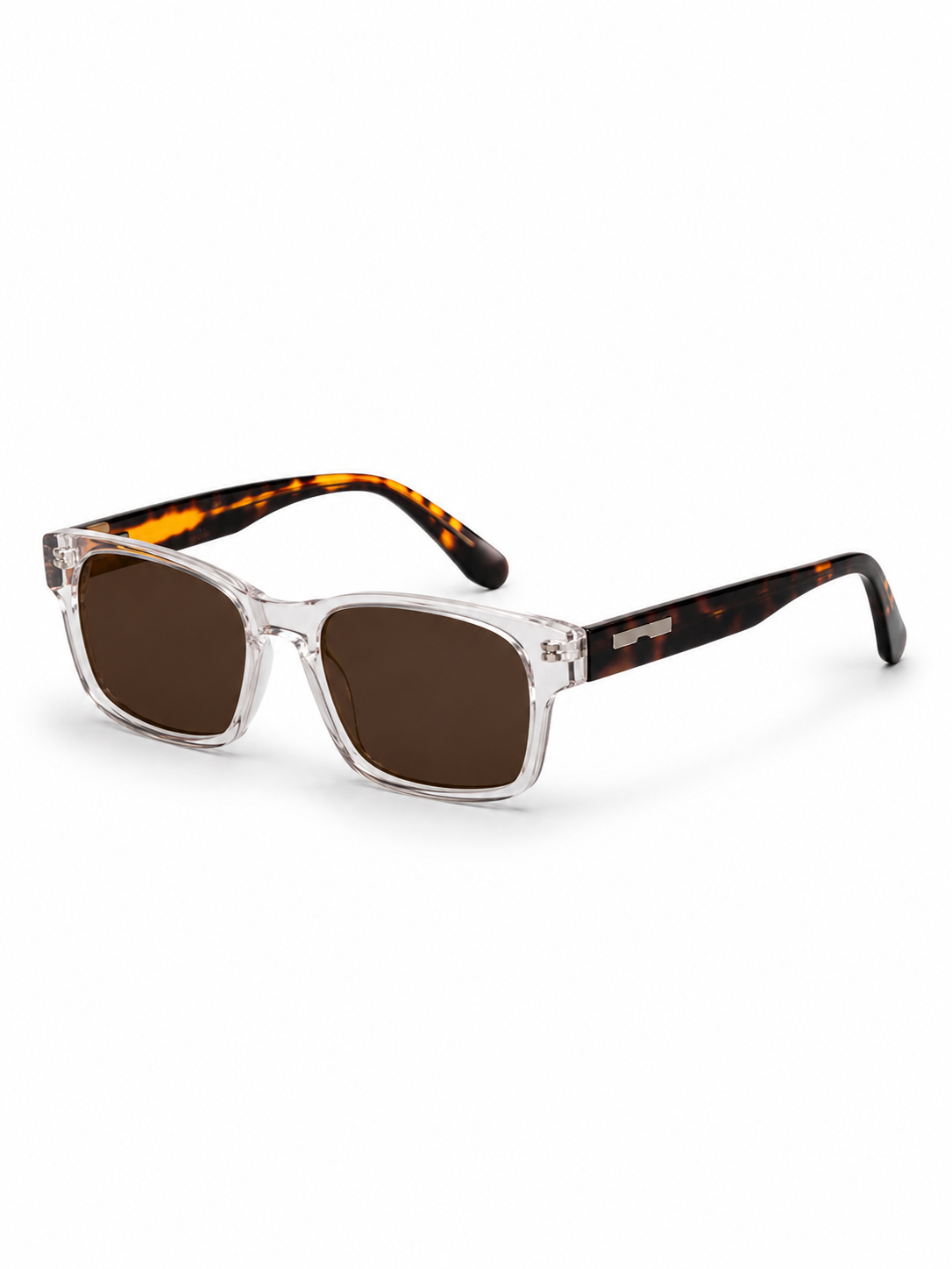 Herren Rechteckige randlose Sonnenbrille mit geraden Bügeln-Glasses for men-Alpenkind