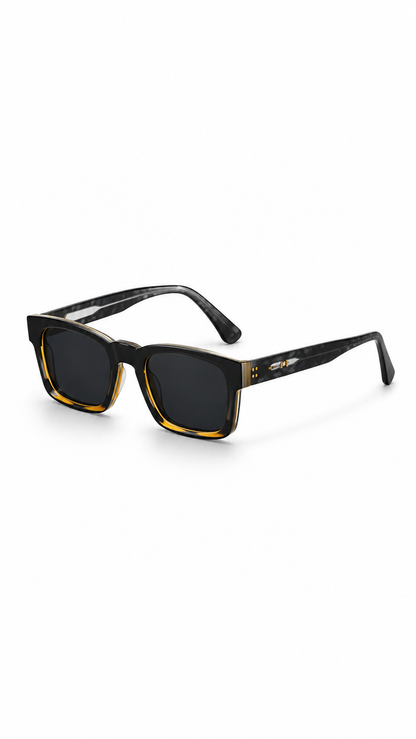Herren Rechteckige randlose Sonnenbrille mit geraden Bügeln-Glasses for men-Alpenkind