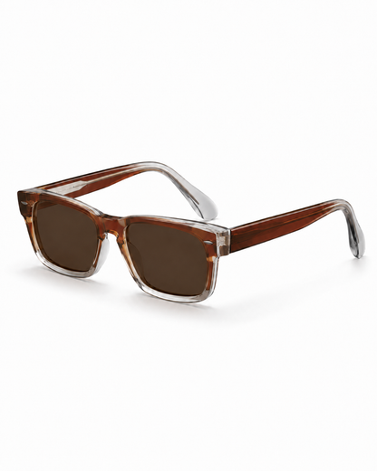 Herren Rechteckige randlose Sonnenbrille mit geraden Bügeln-Glasses for men-Alpenkind