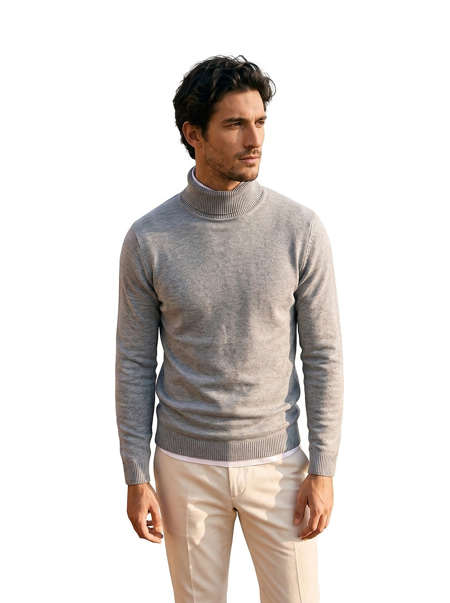 Herren-Rollkragenpullover mit langen Ärmeln-Sweaters for men-Alpenkind