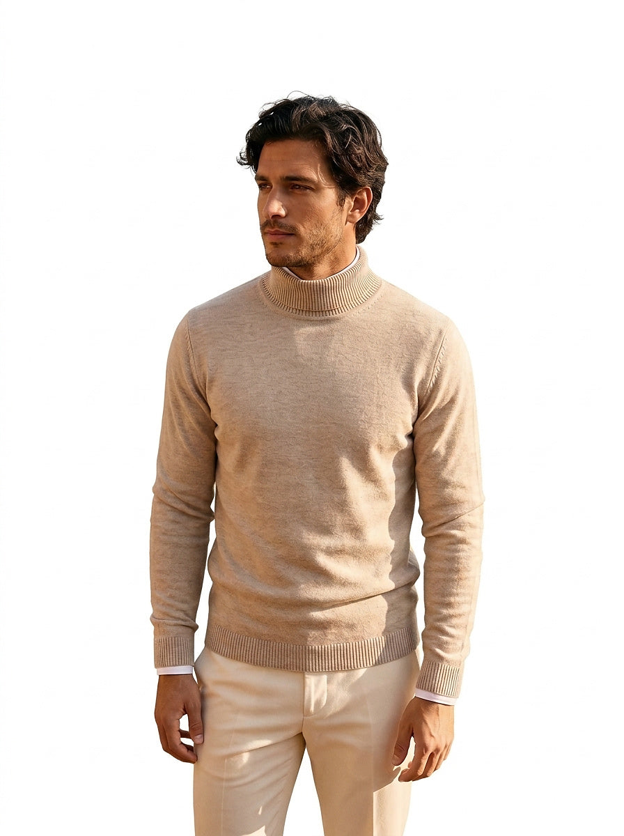 Herren-Rollkragenpullover mit langen Ärmeln-Sweaters for men-Alpenkind