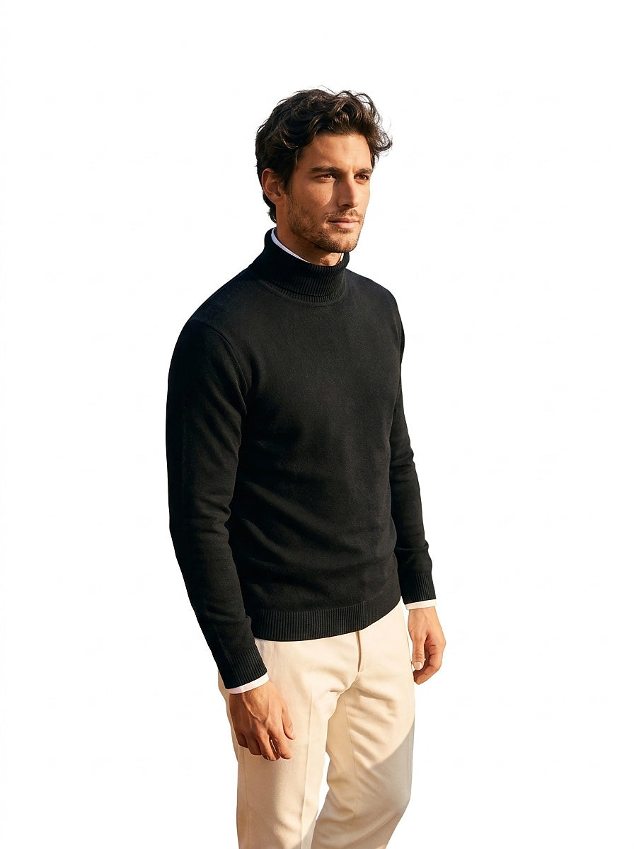 Herren-Rollkragenpullover mit langen Ärmeln-Sweaters for men-Alpenkind