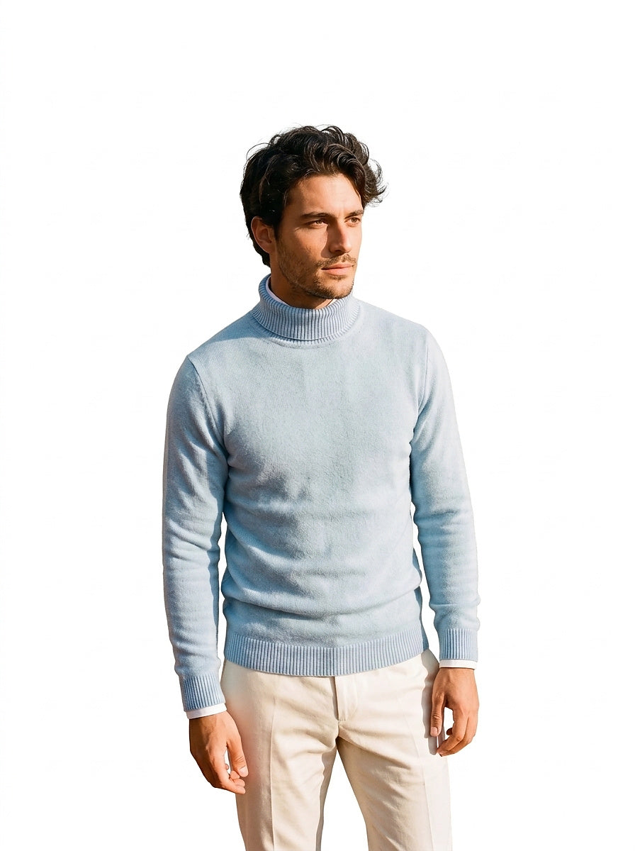 Herren-Rollkragenpullover mit langen Ärmeln-Sweaters for men-Alpenkind