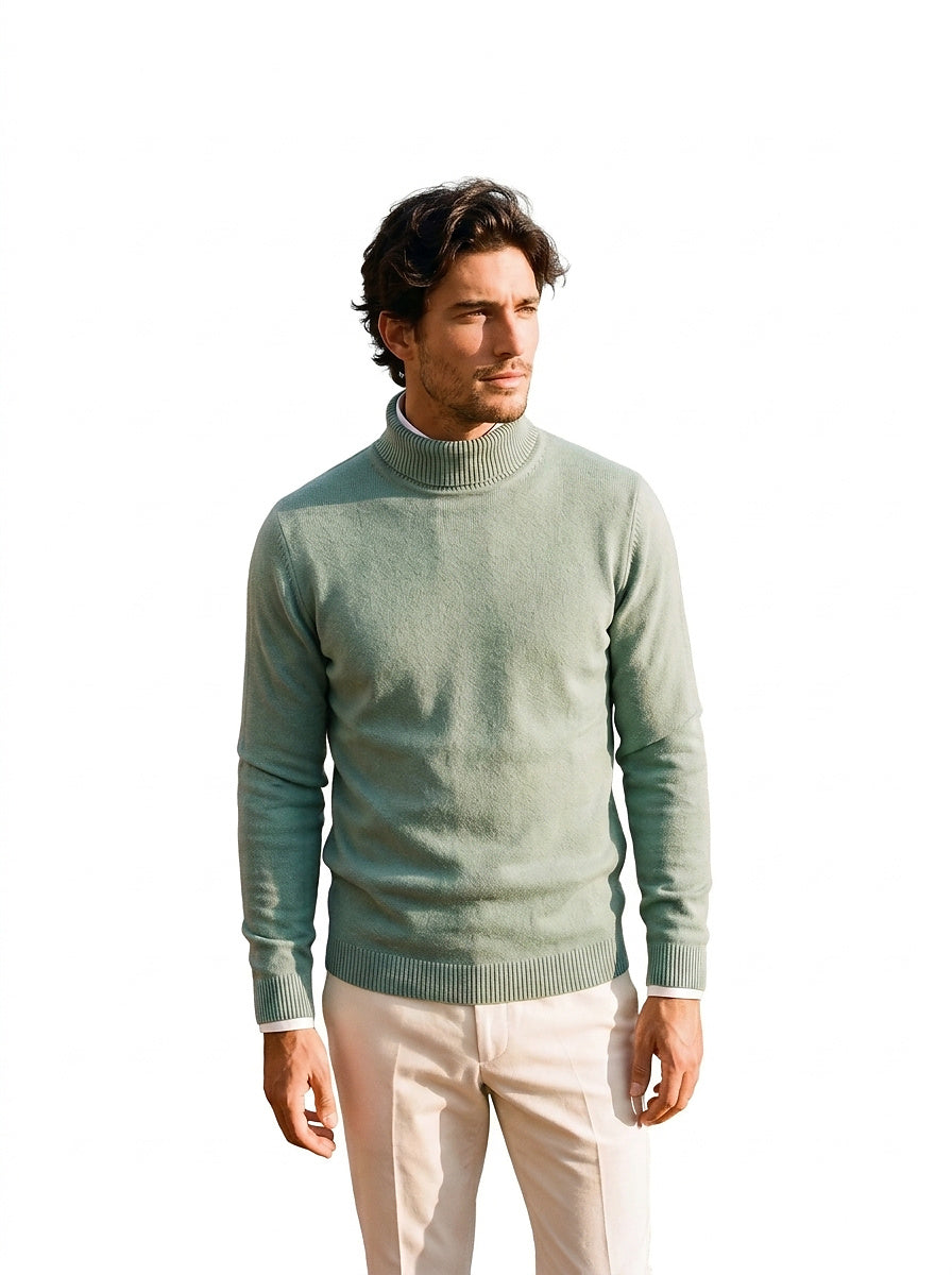 Herren-Rollkragenpullover mit langen Ärmeln-Sweaters for men-Alpenkind