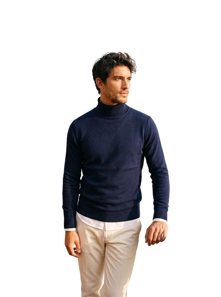 Herren-Rollkragenpullover mit langen Ärmeln-Sweaters for men-Alpenkind