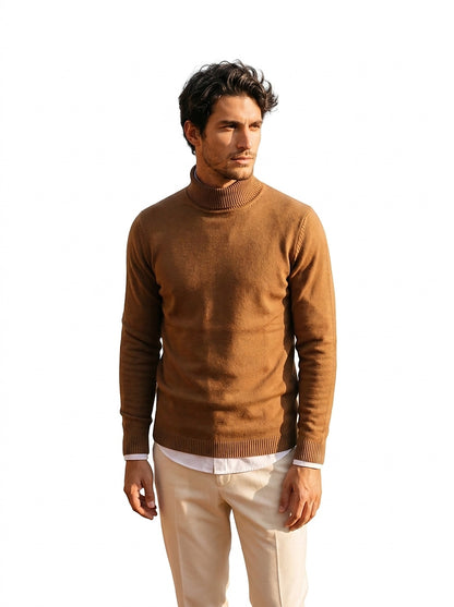 Herren-Rollkragenpullover mit langen Ärmeln-Sweaters for men-Alpenkind
