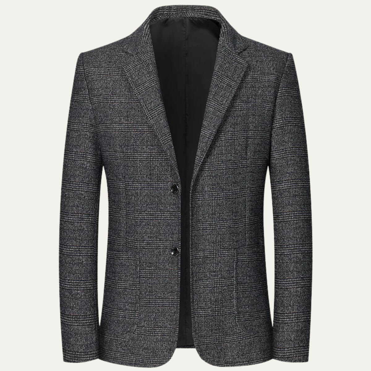 Herren Sakko mit Einreihiger Knopfleiste, Reverskragen und Aufgesetzten Taschen-Blazer for Men-Alpenkind