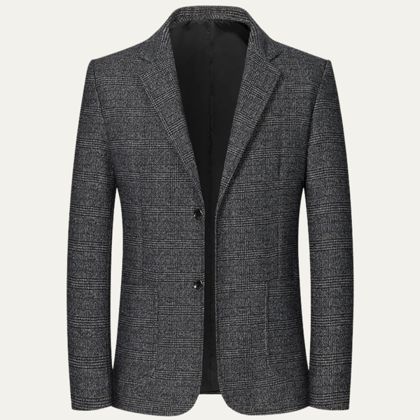 Herren Sakko mit Einreihiger Knopfleiste, Reverskragen und Aufgesetzten Taschen-Blazer for Men-Alpenkind
