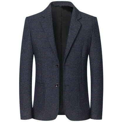 Herren Sakko mit Einreihiger Knopfleiste, Reverskragen und Aufgesetzten Taschen-Blazer for Men-Alpenkind