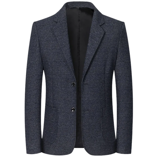 Herren Sakko mit Einreihiger Knopfleiste, Reverskragen und Aufgesetzten Taschen-Blazer for Men-Alpenkind