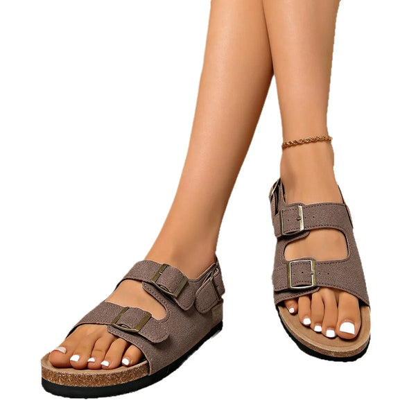 Herren Sandalen mit drei Riemen und Schnallen-Footwear for men-Alpenkind