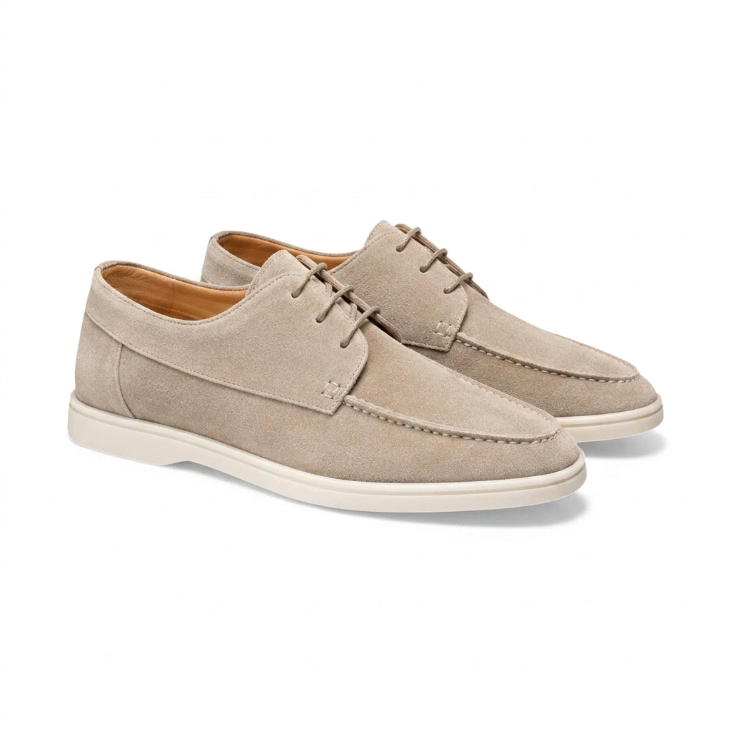 Herren-Schnürschuhe mit Mokassin-Naht und flacher Sohle-Footwear for men-Alpenkind