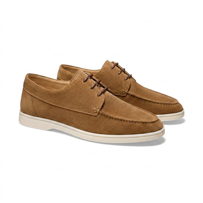 Herren-Schnürschuhe mit Mokassin-Naht und flacher Sohle-Footwear for men-Alpenkind