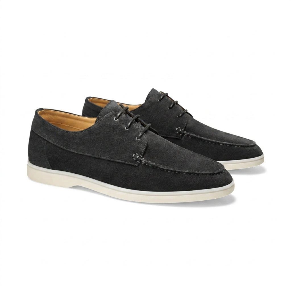 Herren-Schnürschuhe mit Mokassin-Naht und flacher Sohle-Footwear for men-Alpenkind