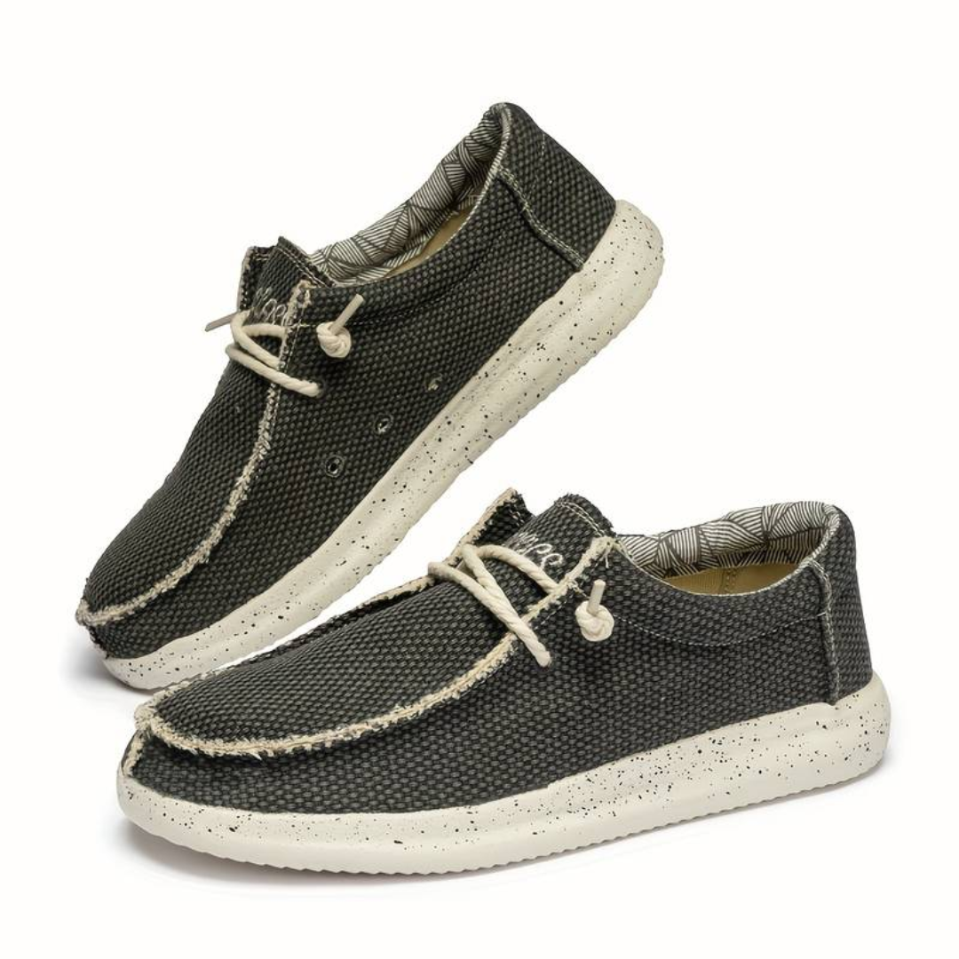 Herren Schnürschuhe mit strukturierter Oberfläche und kontrastierender Sohle-Men Footwear-Alpenkind